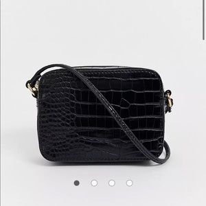 ASOS Faux Croc Crossbody/Camera Bag